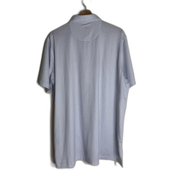 Peter Millar Polo Shirt Mens Large Blue Sailboat Microprint Summer Comfort Golf - Picture 10 of 10